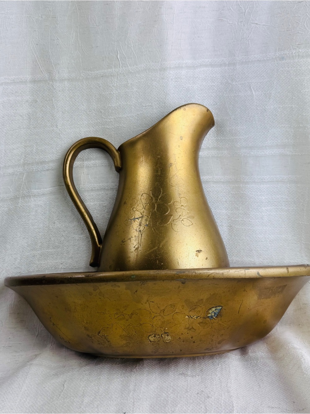 Homco Brass-Finish Decorative Basin Plate